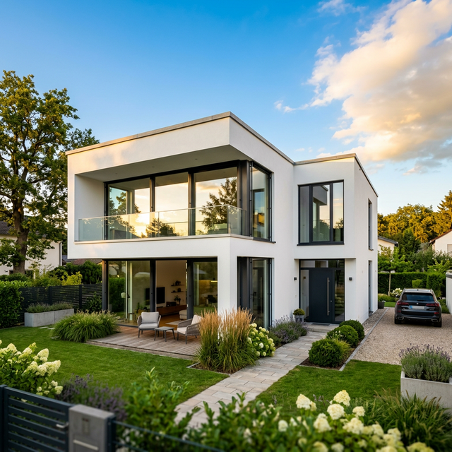 Modernes Flachdachhaus